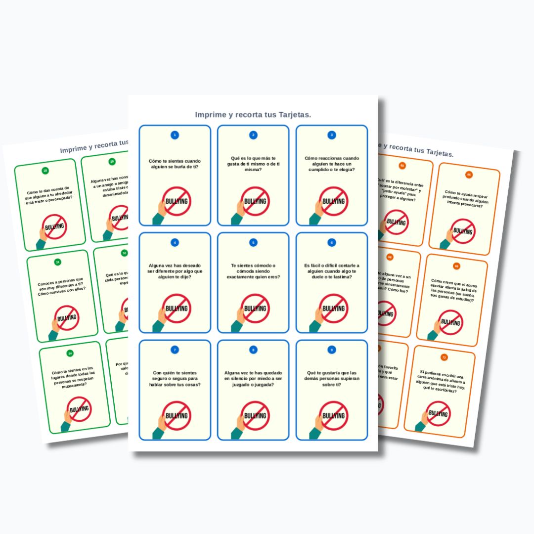 Tarjetas listas para imprimir y recortar